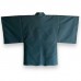 KIMONO & HAORI BLEU-VERT EN SOIE STRUCTURÉE 009-231 (M)